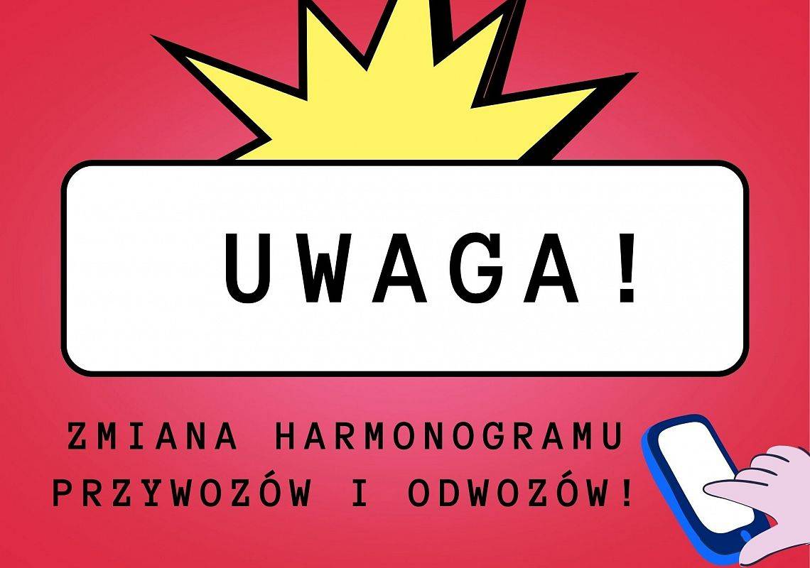 Grafika 1: Zmiana harmonogramu przywozów i odwozów