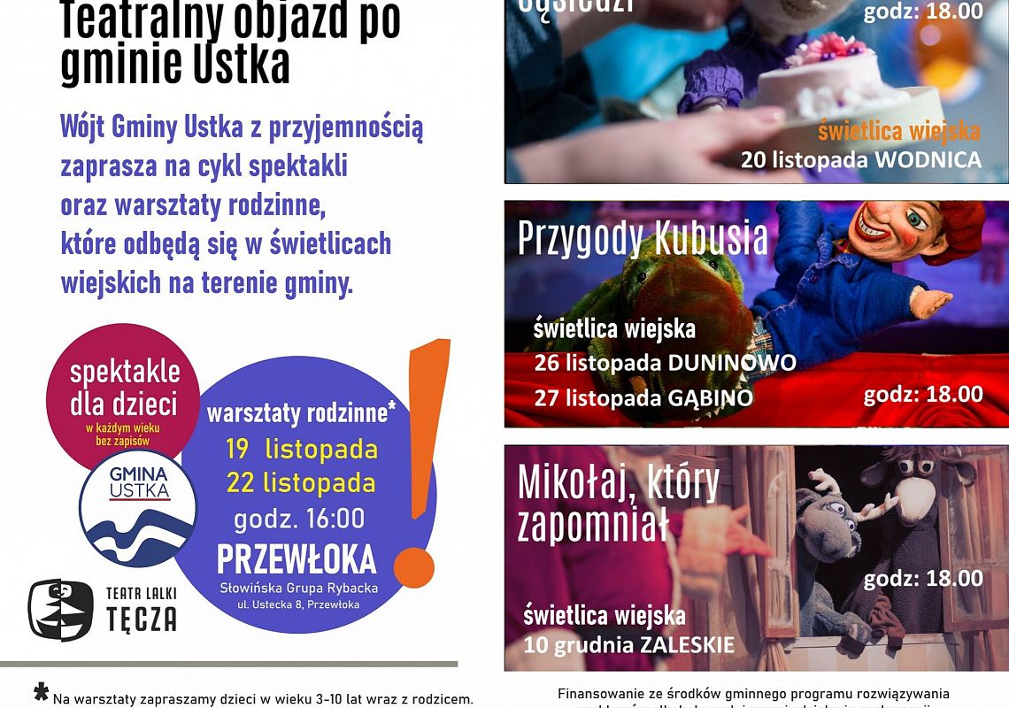 Grafika 1: Zaproszenie na spektakle i warsztaty rodzinne!