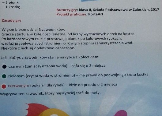 Grafika 2: Uczniowie ze Szkoły Podstawowej w Zaleskich  autorami gry planszowej