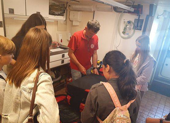 Grafika 7: Wycieczka studyjna do placówki Morskiej Służby Poszukiwania i Ratownictwa SAR w Ustce