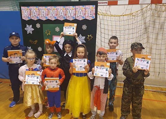 Grafika 2: Konkurs -  ,,NAJPIĘKNIEJSZA MASKA KARNAWAŁOWA”.