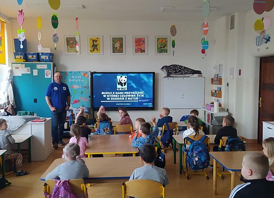 Grafika 1: Spotkanie z wolontariuszem ,,Błękitnego Patrolu WWF"