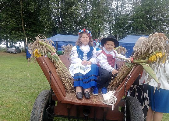 Grafika 2: Uczniowie w korowodzie Gminnego Święta Plonów w Zaleskich