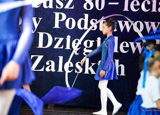 Grafika 5: Jubileusz 80-lecia Szkoły Podstawowej im. por. Witolda Dzięgielewskiego w Zaleskich